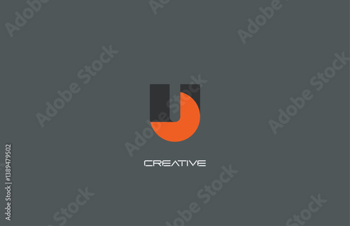 creative modern abstract U logo, latter initial logo, for company, visiting card, 
