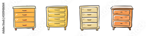 chest of drawers icon, chest of drawers vector illustration-simple illustration of chest of drawers, perfect for chest of drawers logos and icons