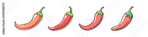 chili pepper icon, chili pepper vector illustration-simple illustration of chili pepper, perfect for chili pepper logos and icons