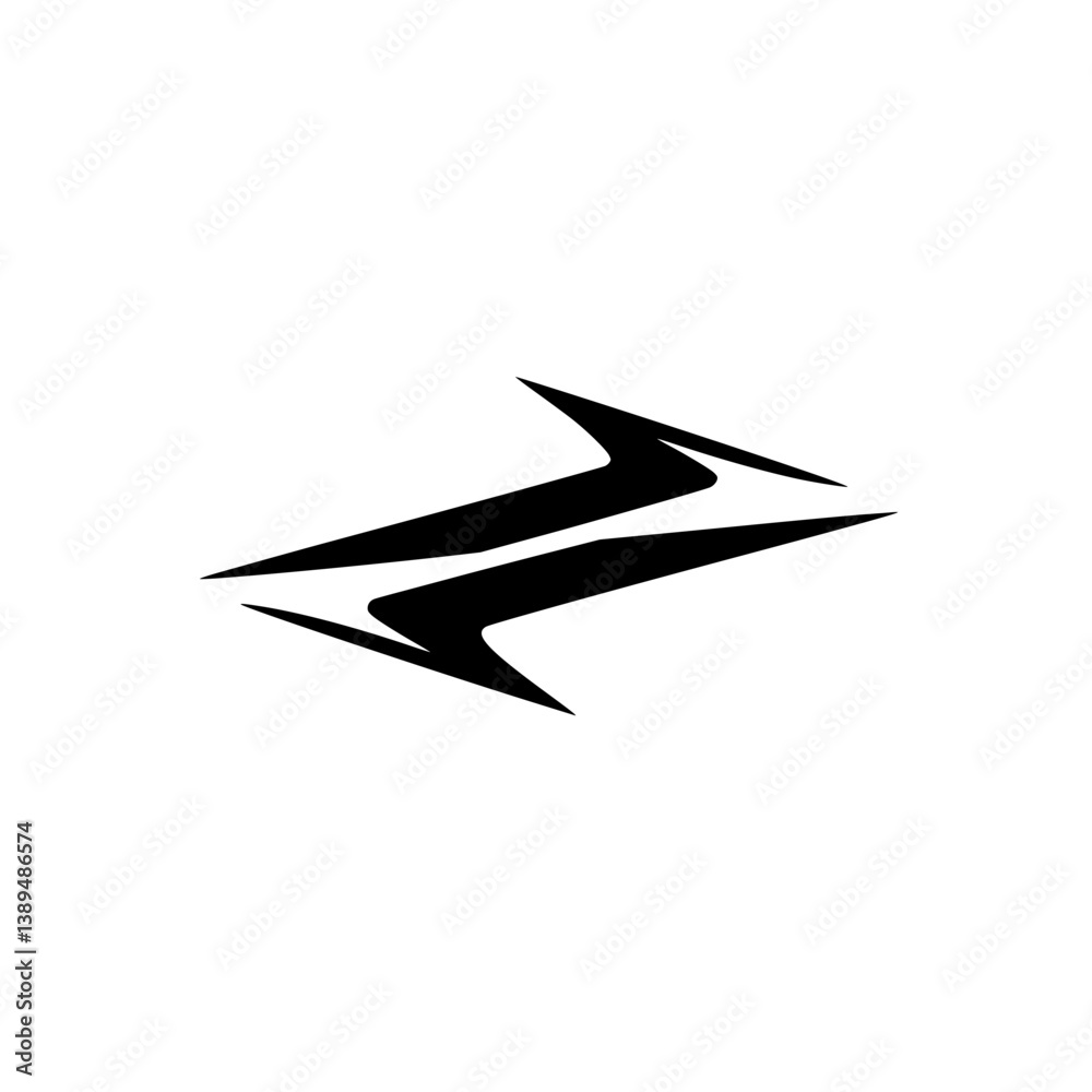 Abstract Arrow Logo: Black and White, Dynamic, Modern Design Abstract Arrow Logo: Black and White, Dynamic, Modern Design
