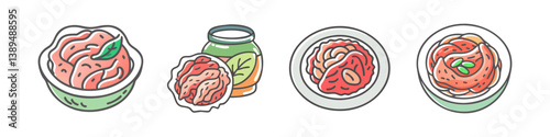 fermented kimchi icon, fermented kimchi vector illustration-simple illustration of fermented kimchi, perfect for fermented kimchi logos and icons