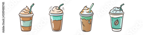 frappuccino icon, frappuccino vector illustration-simple illustration of frappuccino, perfect for frappuccino logos and icons