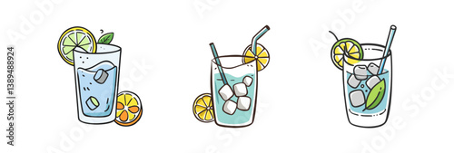 gin and tonic icon, gin and tonic vector illustration-simple illustration of gin and tonic, perfect for gin and tonic logos and icons