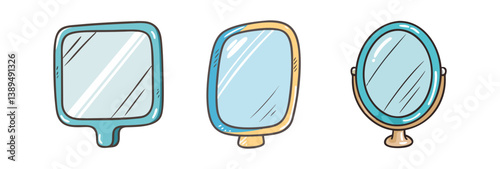 mirror icon, mirror vector illustration-simple illustration of mirror, perfect for mirror logos and icons
