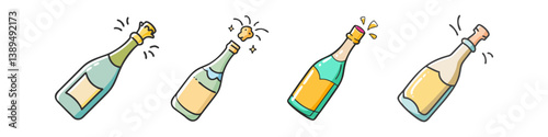 prosecco bottle icon, prosecco bottle vector illustration-simple illustration of prosecco bottle, perfect for prosecco bottle logos and icons