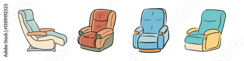 recliner icon, recliner vector illustration-simple illustration of recliner, perfect for recliner logos and icons