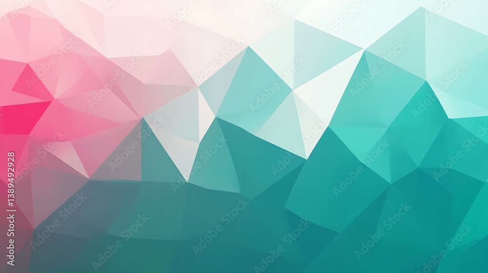 Abstract geometric pink teal triangle background. Abstract geometric pink teal triangle background.