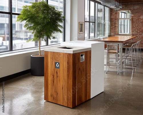 Stylish indoor recycling bin with a subtle design that complements modern interiors - chic compact stylish room recycling plastic