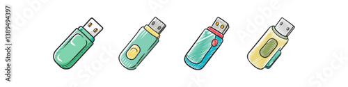 usb flash drive icon, usb flash drive vector illustration-simple illustration of usb flash drive, perfect for usb flash drive logos and icons