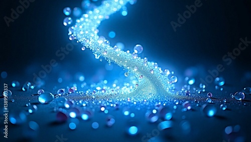 blue particles cascade downwards