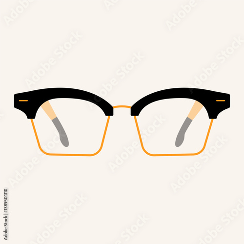 Cartoon sun glasses. Fashionable sunglasses vintage style, trendy stylish eyewear accessories, summer holiday goggles concept. Vector isolated illustration