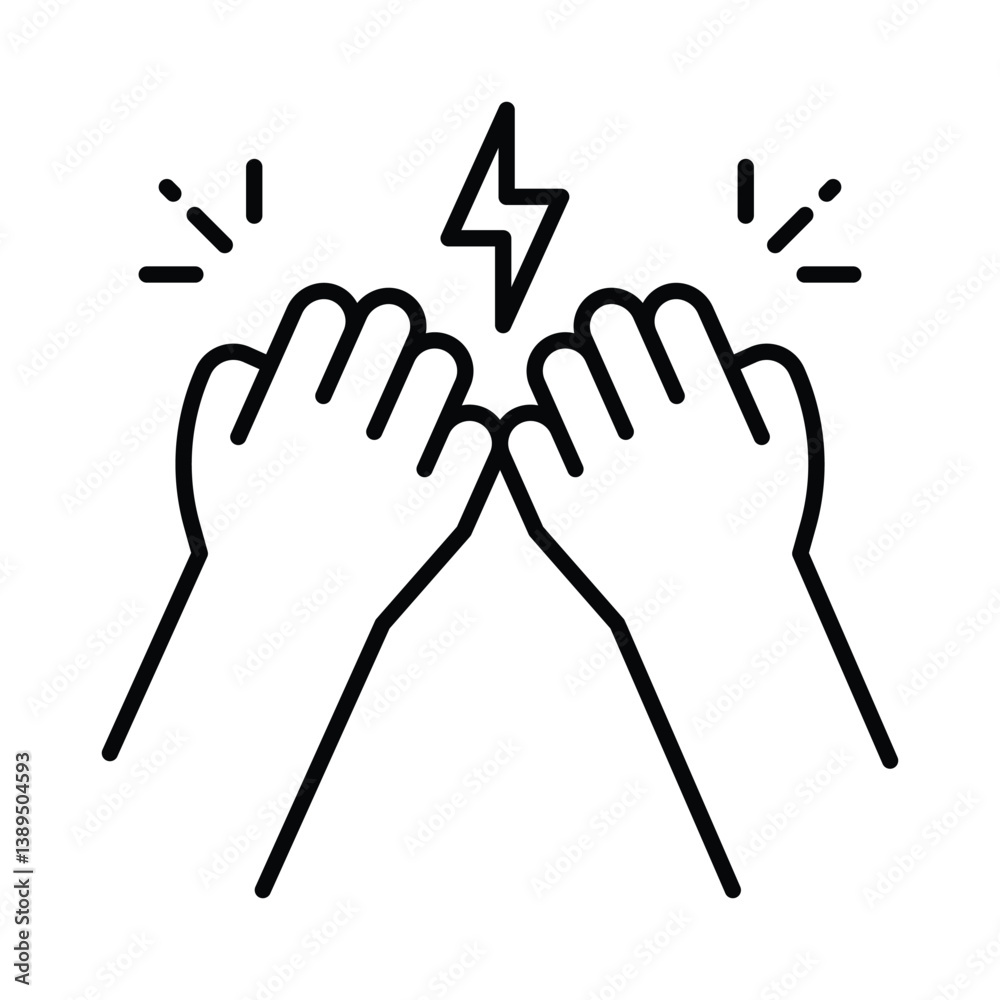 Fototapeta premium Controversial vector outline EPS 10 file