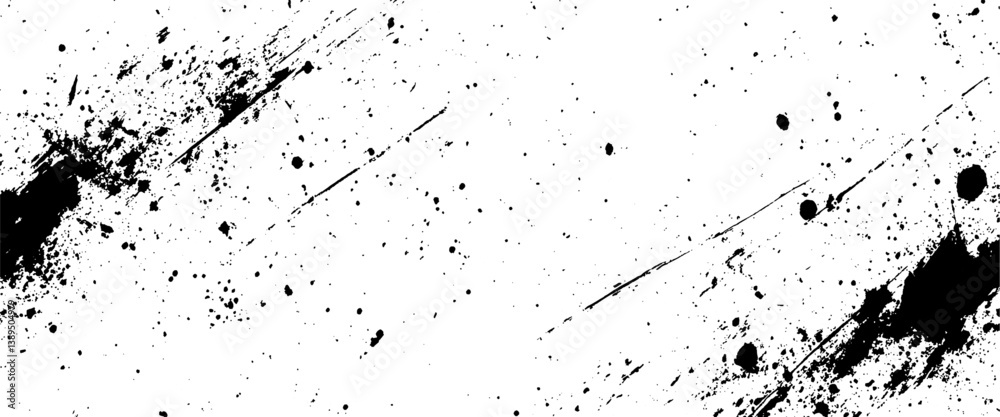 Vector abstract of ink splatters artistic paint background.