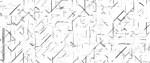 Vector black scratches texture on grunge texture background