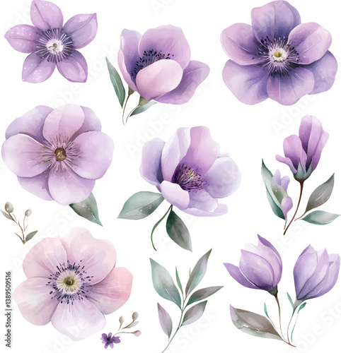 seamless pattern with pink flowers