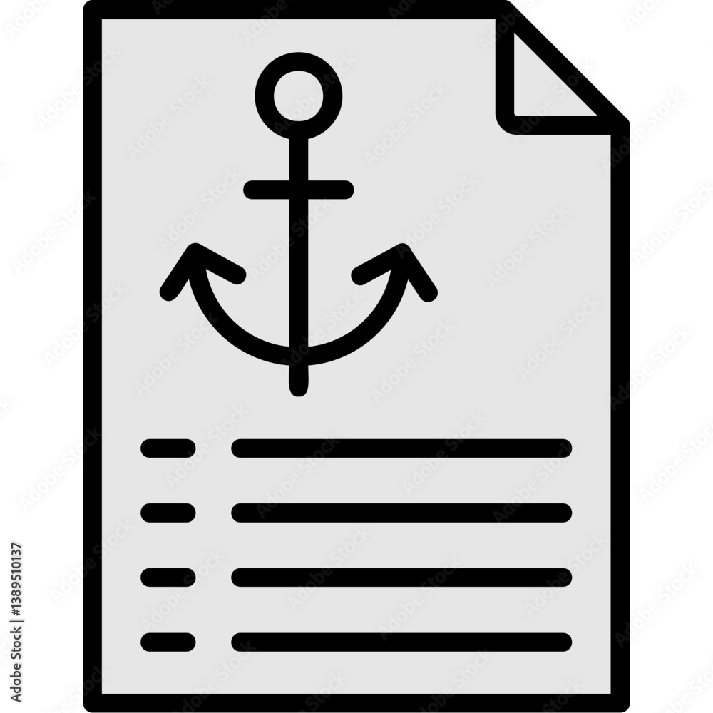 Obraz premium Anchor Text Icon