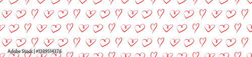 Red heart seamless pattern