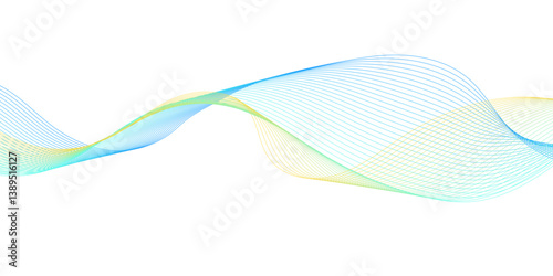 Abstract colorful wave and curve lines with technology background. Abstract frequency sound wave technology and science background. Wavy banner, template design
Colorful wave technology voice line on 