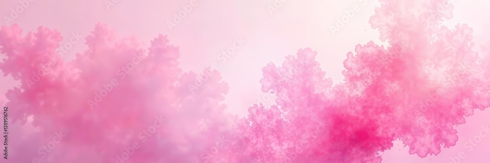 Fototapeta premium Soft pastel pink watercolour wash with ethereal strokes, pastel, serene