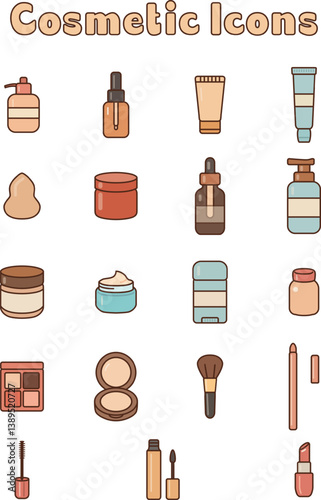 A sets of the cosmetic icons