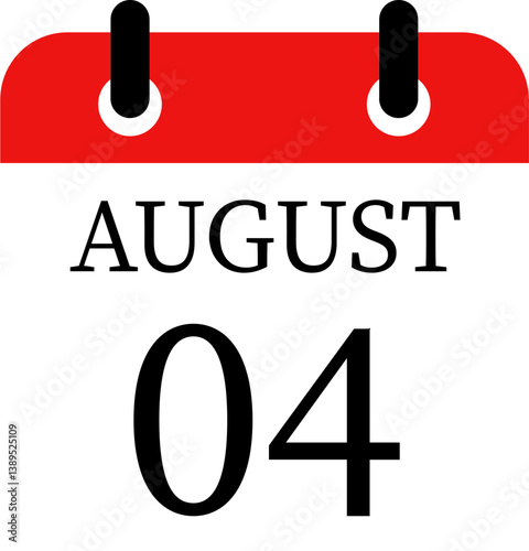 August calendar icon.Meeting appointment time.Calendar Event schedule date. Agenda plan, May month schedule calendar and Time planner.calendar date icon on white background.