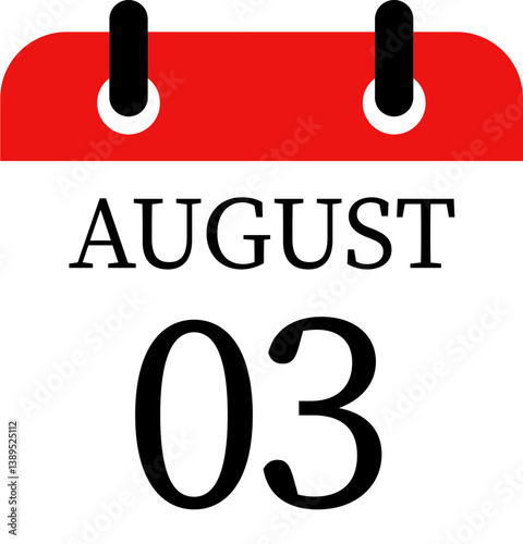 August calendar icon.Meeting appointment time.Calendar Event schedule date. Agenda plan, May month schedule calendar and Time planner.calendar date icon on white background.