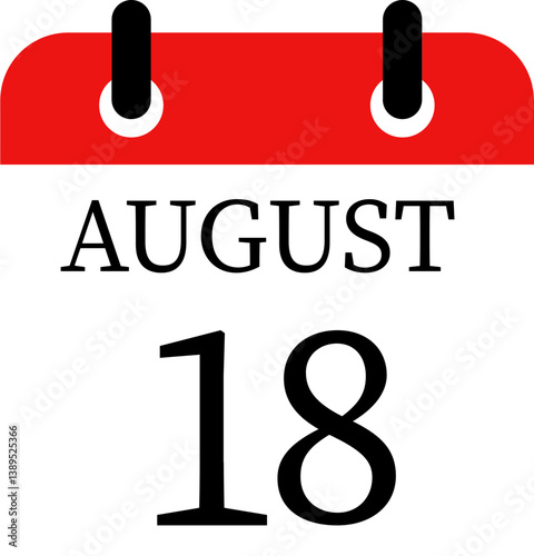 August calendar icon.Meeting appointment time.Calendar Event schedule date. Agenda plan, May month schedule calendar and Time planner.calendar date icon on white background.