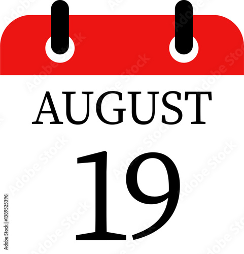 August calendar icon.Meeting appointment time.Calendar Event schedule date. Agenda plan, May month schedule calendar and Time planner.calendar date icon on white background.