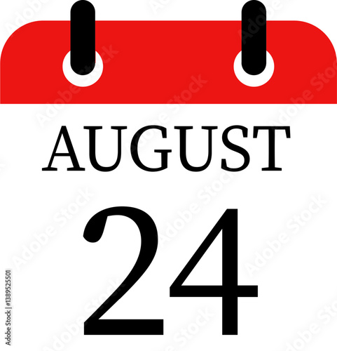 August calendar icon.Meeting appointment time.Calendar Event schedule date. Agenda plan, May month schedule calendar and Time planner.calendar date icon on white background.