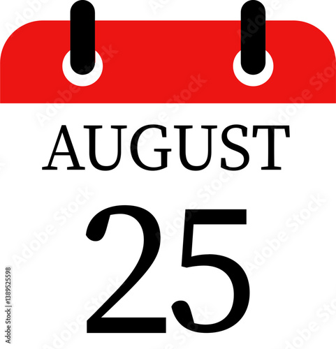 August calendar icon.Meeting appointment time.Calendar Event schedule date. Agenda plan, May month schedule calendar and Time planner.calendar date icon on white background.