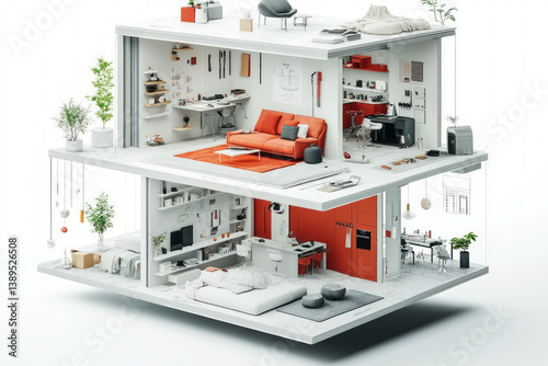 A diagram of the Modulor, architectural and technical, design theme photo