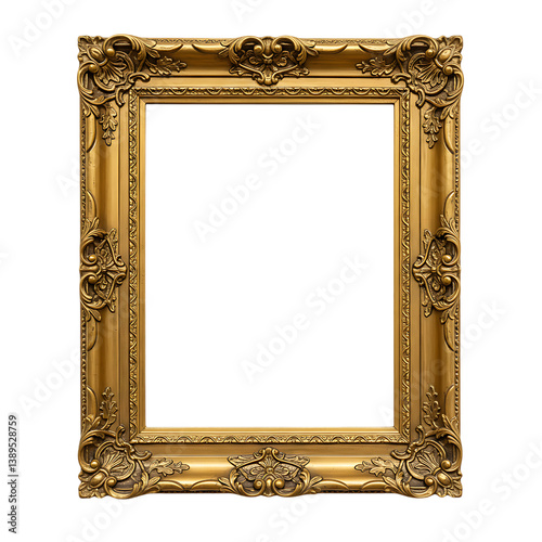 Ornate Gold Picture Frame: Antique Frame Image