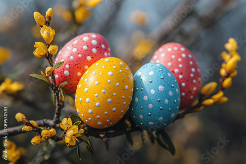 A tree decorated with Easte...