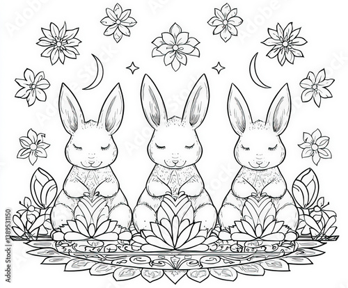 A whimsical design featurin...