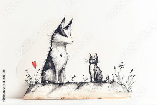 A whimsical portrayal of a ...