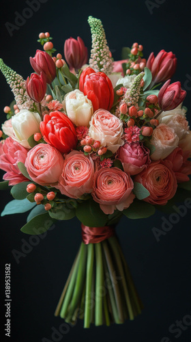 An Elegant Bouquet Of Sprin...