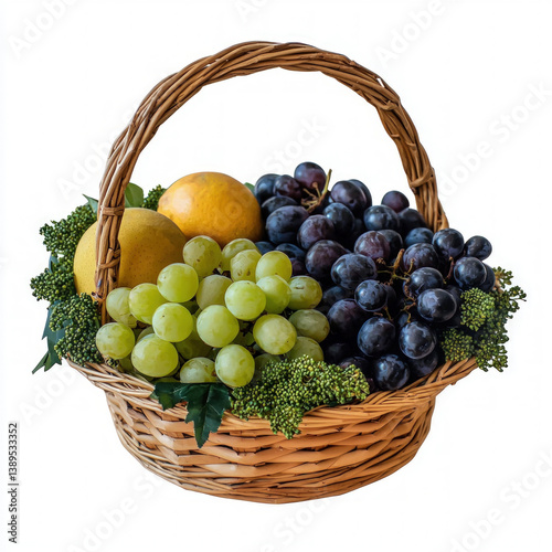fruit basket isolated