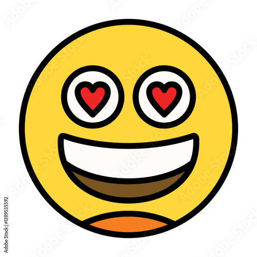 Smiling Face with Heart Ey Icon