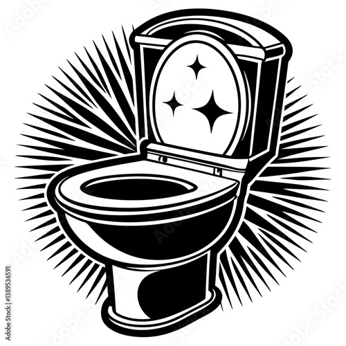 high commode black color on white vector. 