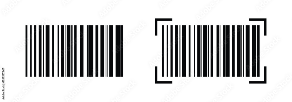 Barcode vector icon, bar code scan label for product price tag, apps and website UI designs Barcode vector icon, bar code scan label for product price tag, apps and website UI designs