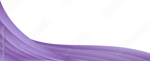 Luxury purple curved corner element