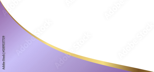 Purple and gold curve corner element