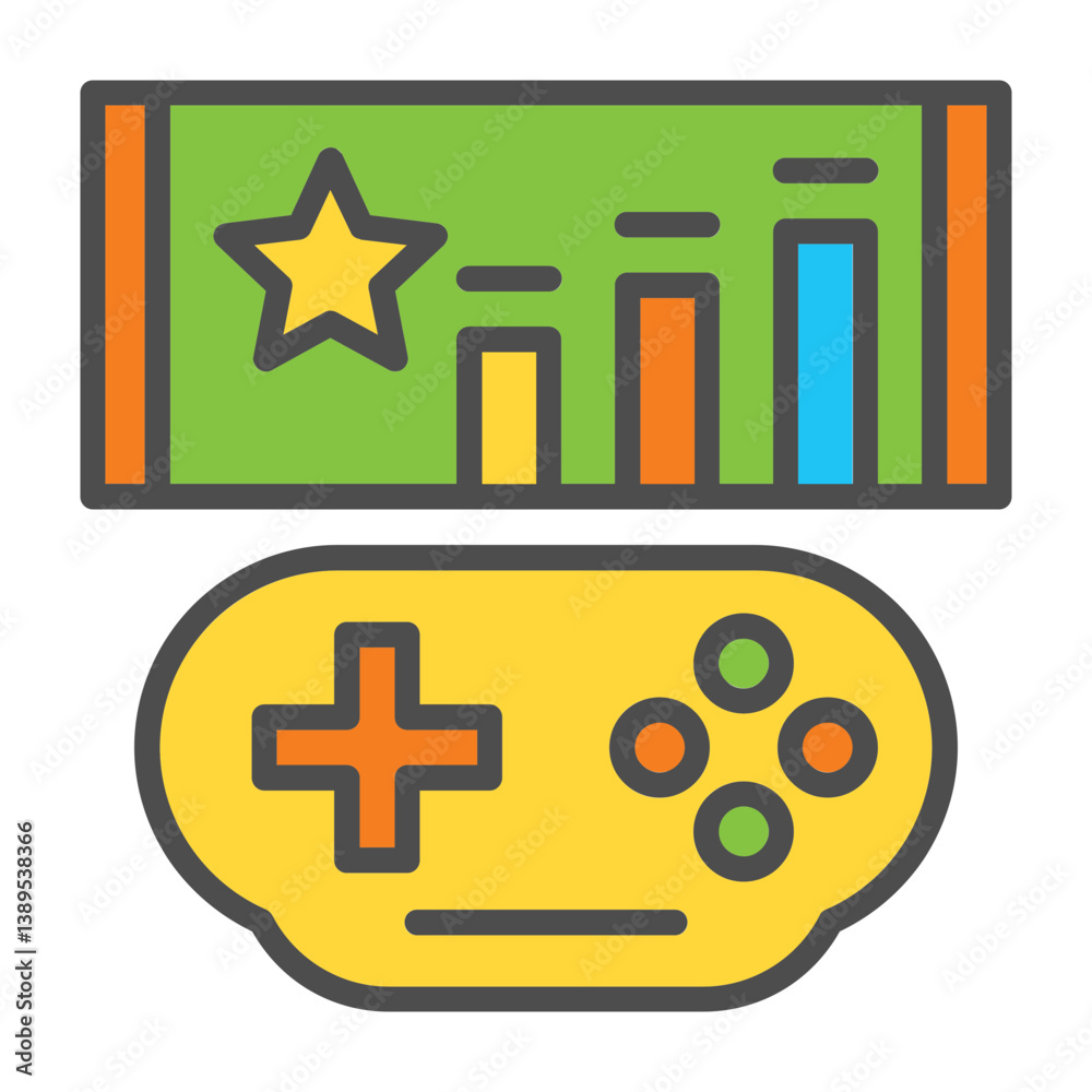 Fototapeta premium Level Up Icon