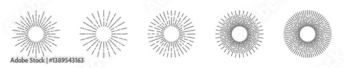 Sunburst Vector Graphics Vector Set