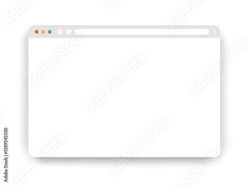 Minimalist Blank Web Browser Interface Vector Set