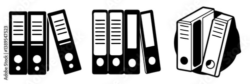 filing folders icon, filing folders silhouette vector illustration-simple silhouette illustration of filing folders, perfect for filing folders logos and icons