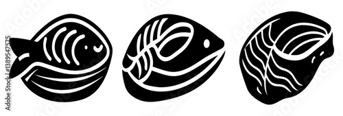 fish fillet icon, fish fillet silhouette vector illustration-simple silhouette illustration of fish fillet, perfect for fish fillet logos and icons