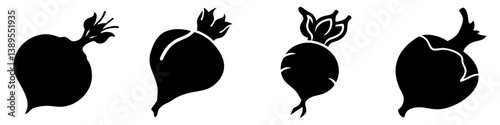 rutabaga icon, rutabaga silhouette vector illustration-simple silhouette illustration of rutabaga, perfect for rutabaga logos and icons