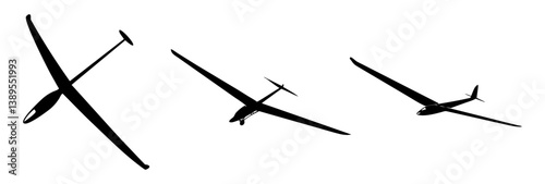 sailplane icon, sailplane silhouette vector illustration-simple silhouette illustration of sailplane, perfect for sailplane logos and icons