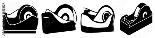 tape dispenser icon, tape dispenser silhouette vector illustration-simple silhouette illustration of tape dispenser, perfect for tape dispenser logos and icons